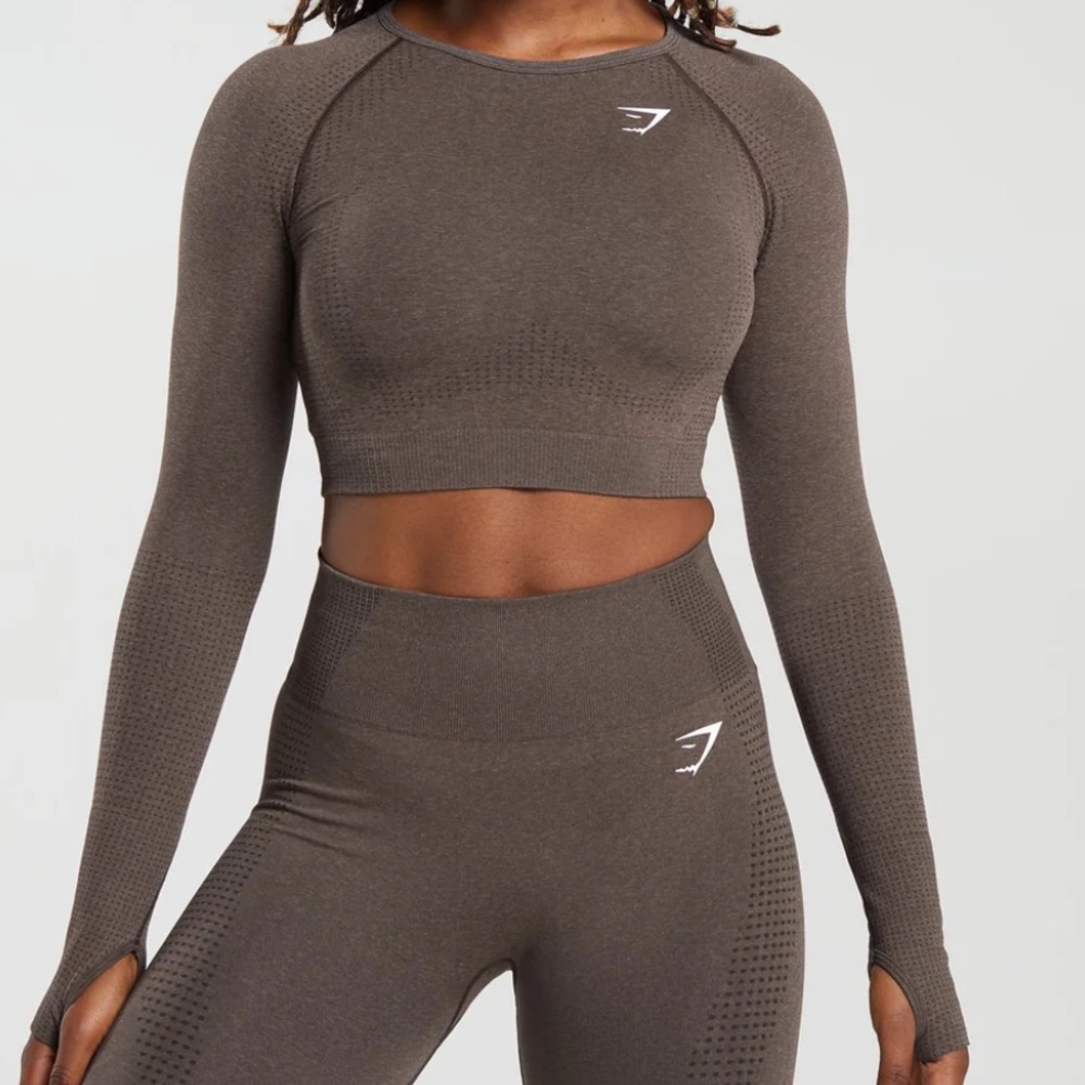 VITAL SEAMLESS 2.0 LONG SLEEVE CROP TOP